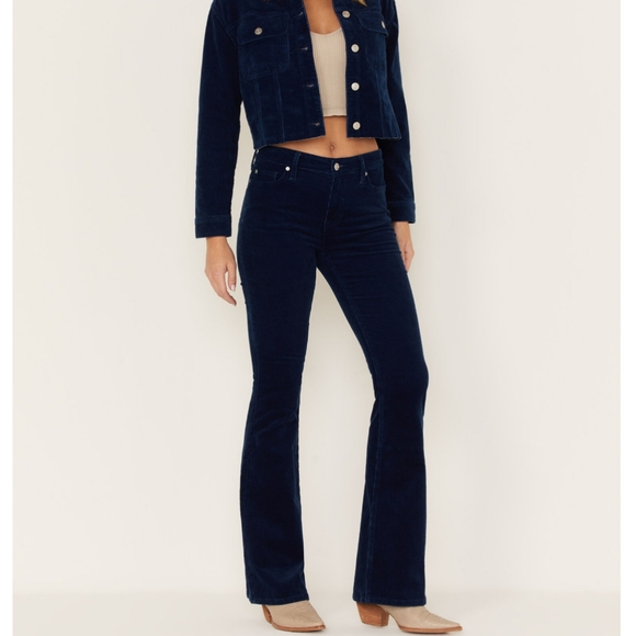 CLEO + WOLF WOMEN'S HIGH RISE CORDUROY BOOTCUT JEANS - Picture 6 of 6